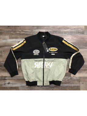Lira Mens Large Black & Gray CRTV I SCTY Windbreaker Jacket New with Tags